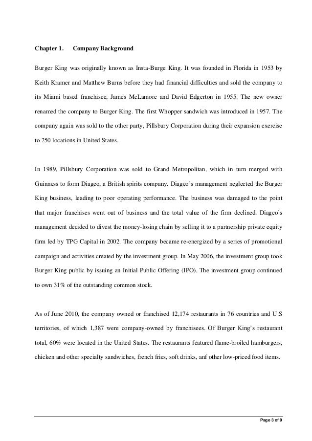 burger king case study answers